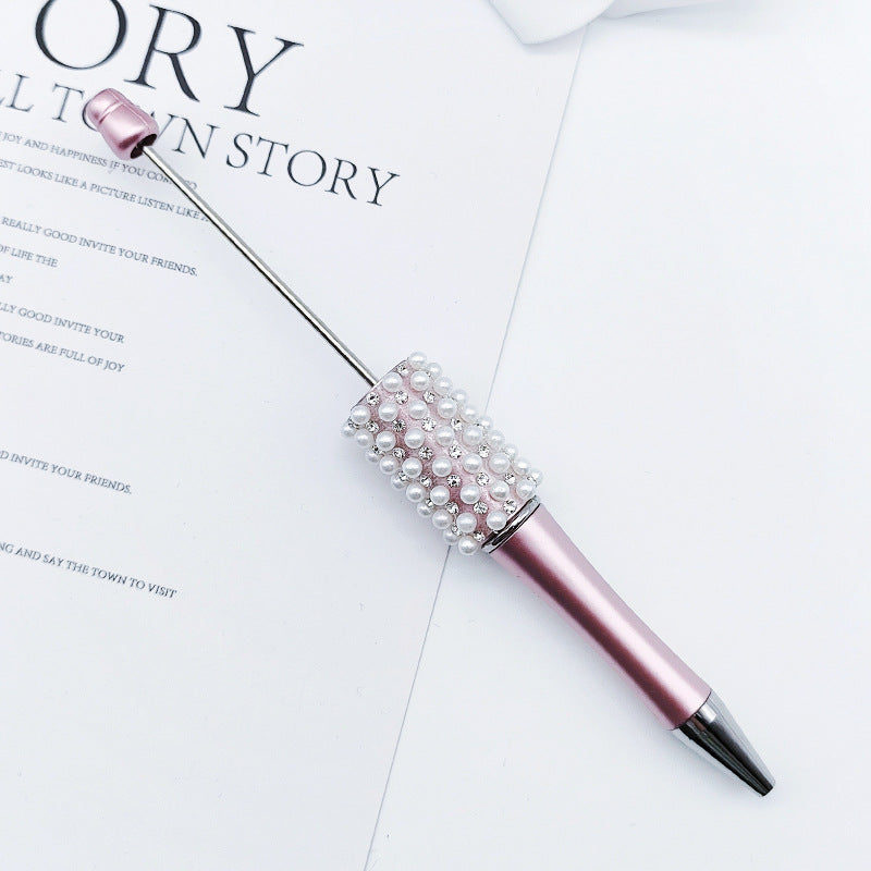 DIY Pearl Diamond Bead Pen Hand Sticker Diamond Ballpoint Pen Flash Diamond Pearl Diamond Beadedpen Spot Wholesale