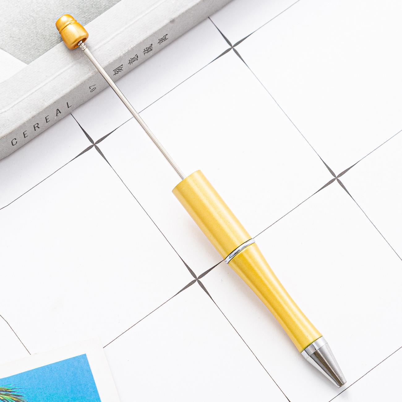 Bead pen, spot wholesale creative DIY plastic bead pen ballpoint pen printable plastic bead pen