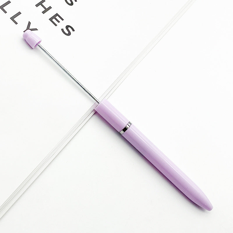 Long bead pen DIY handmade beaded plastic ballpoint pen, creative and personalized long bead string gift pen wholesale