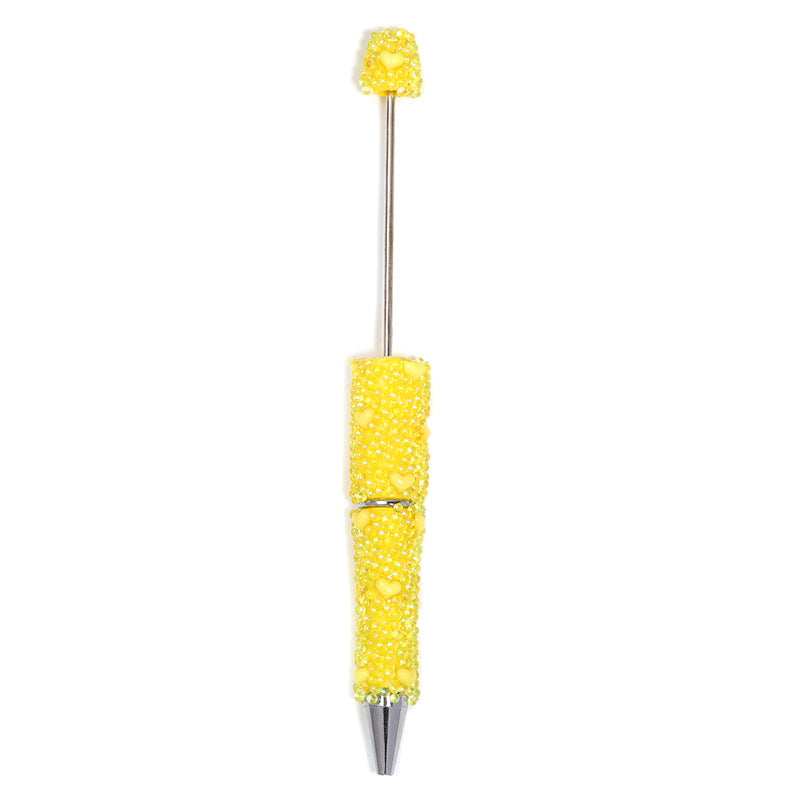New Creative Love Bubble Bead Pen Light Luxury Fashion Full Diamond Bead Pen Cross-border Bubble Love Moe Pen