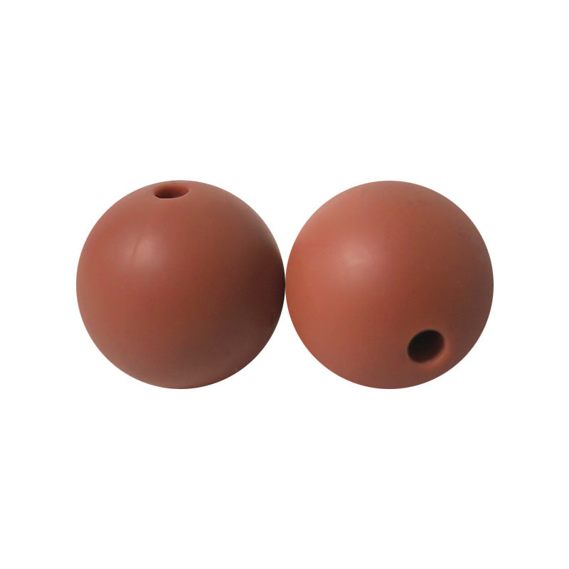 9 Mm Food Grade Silicone Beads Colored Round Loose Beads Handmade DIY Beaded Bracelet Pacifier Chain Accessories Spot Wholesale #51-98
