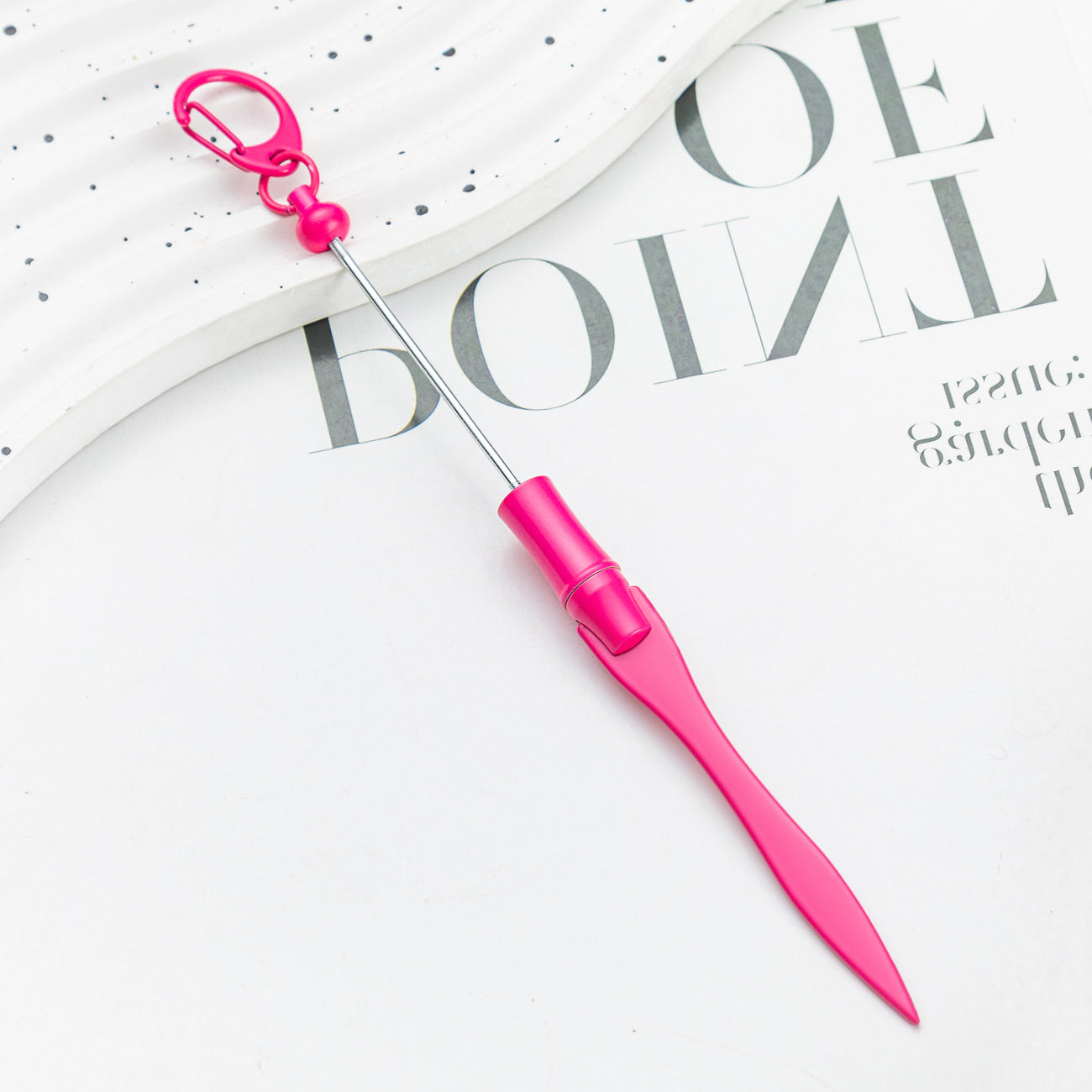 Spot DIY beaded letter opener multi-functional metal paper cutter keychain outdoor portable letter opener wholesale
