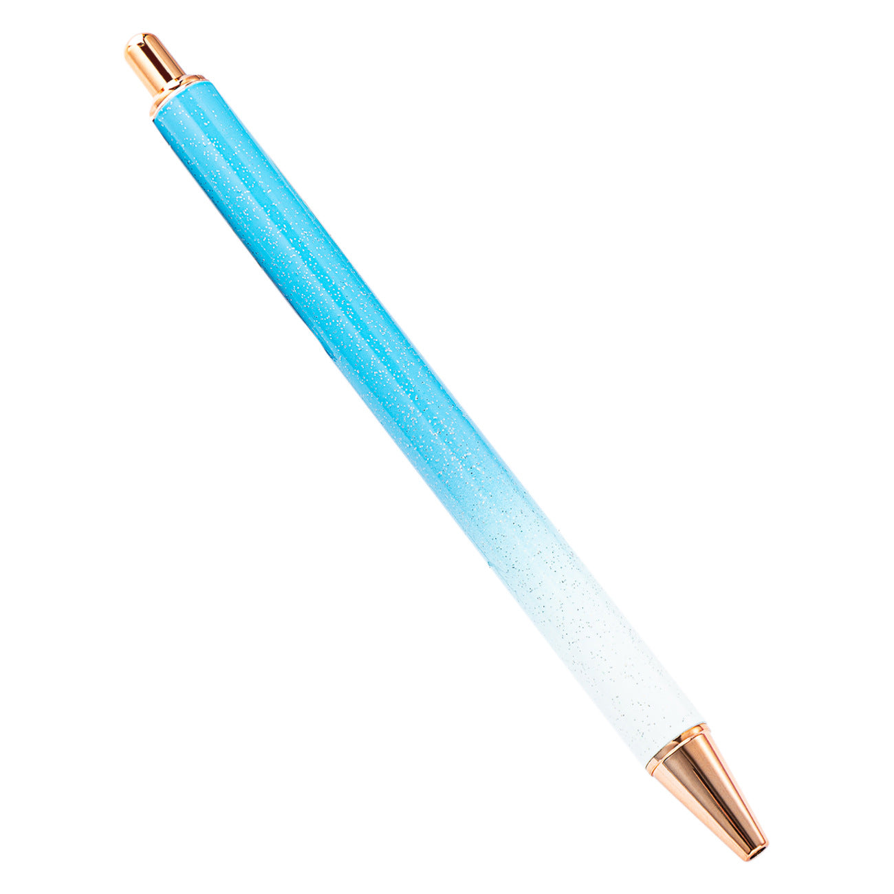 High-value metal press ballpoint pen, new creative glitter, metal stationery pen for students, spot press pen