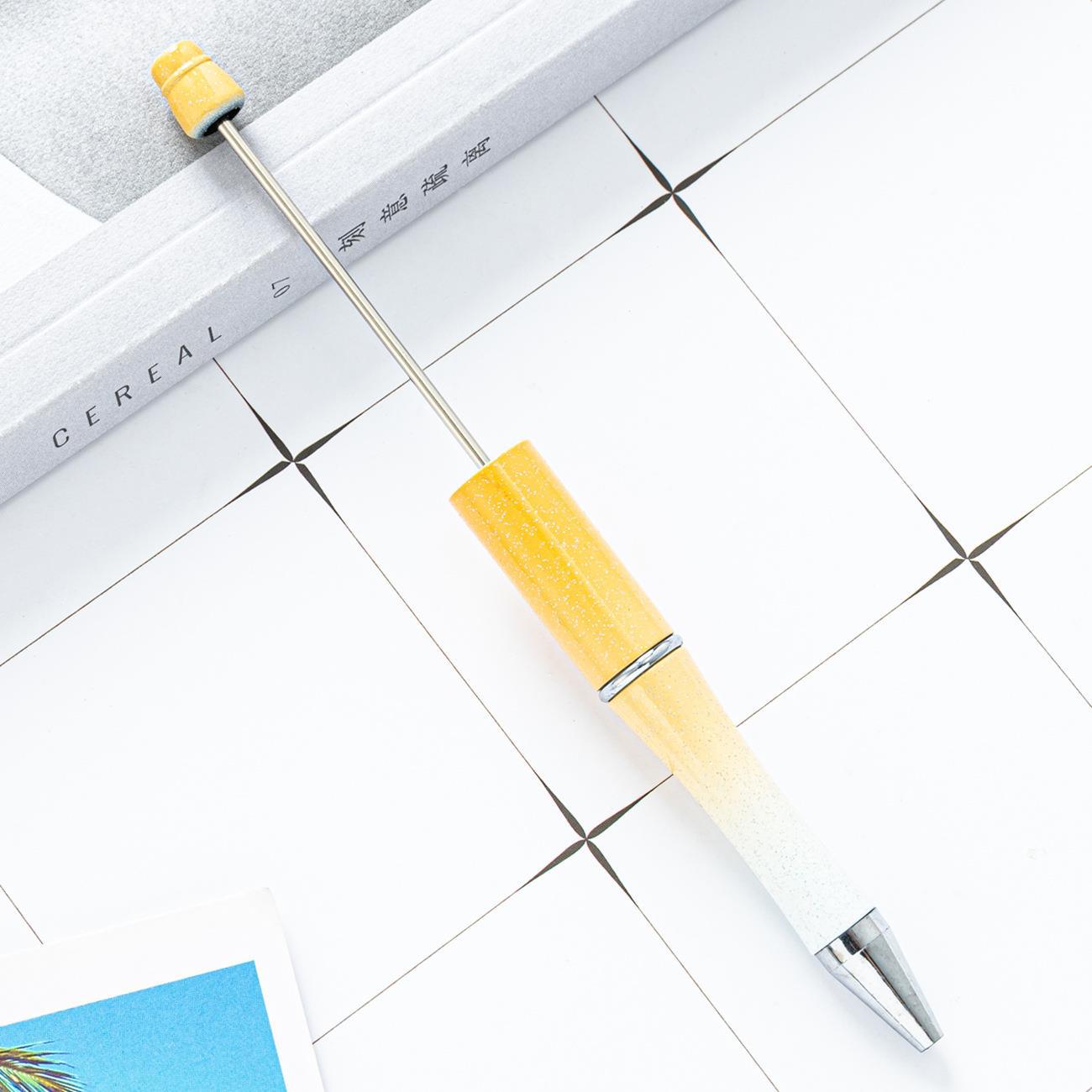 Bead pen, spot wholesale creative DIY plastic bead pen ballpoint pen printable plastic bead pen