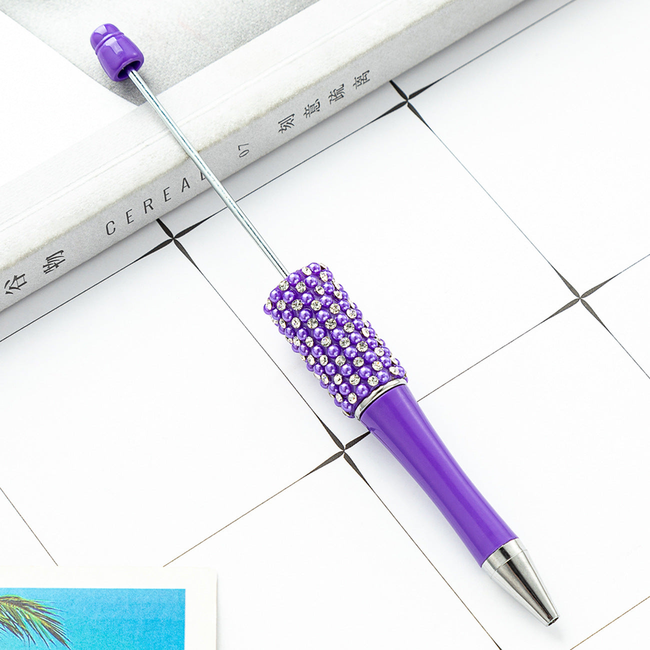 New diamond bead pen spot wholesale creative hand sticker diamond bead pen multi-color bag diamond ballpoint pen