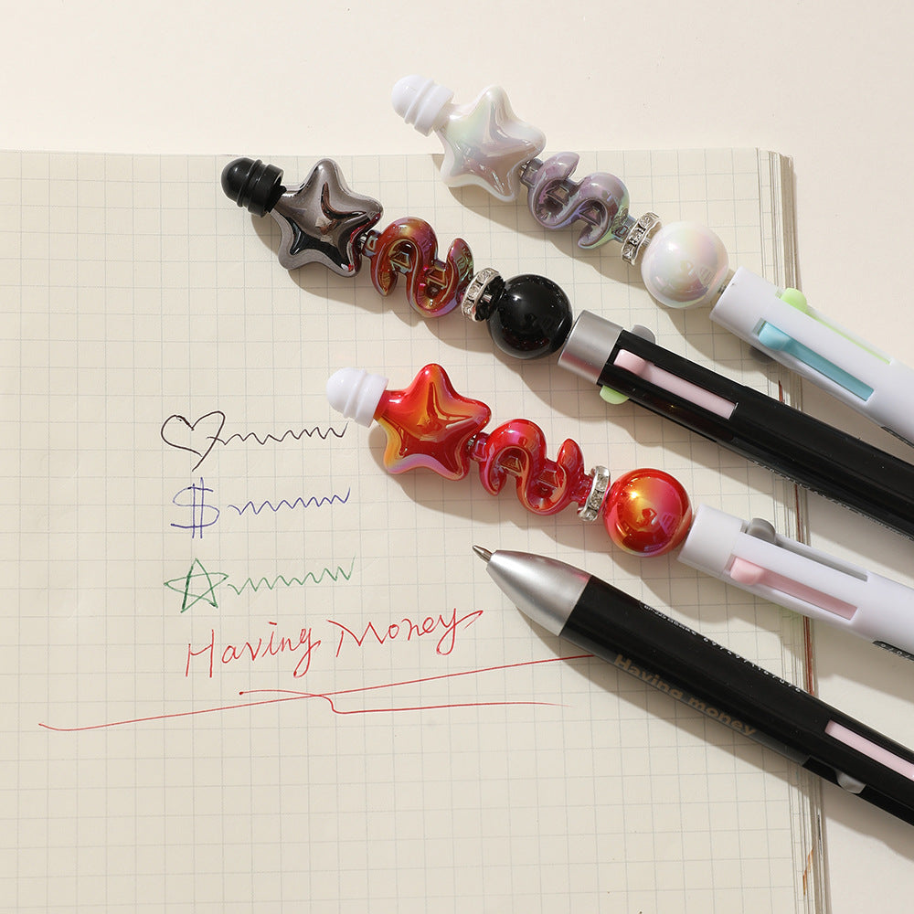 Chenxi Princess Dream Ball Pen 4-Color Press Ballpoint Pen Creative High-value Girl Heart Hand Account Painting Pen