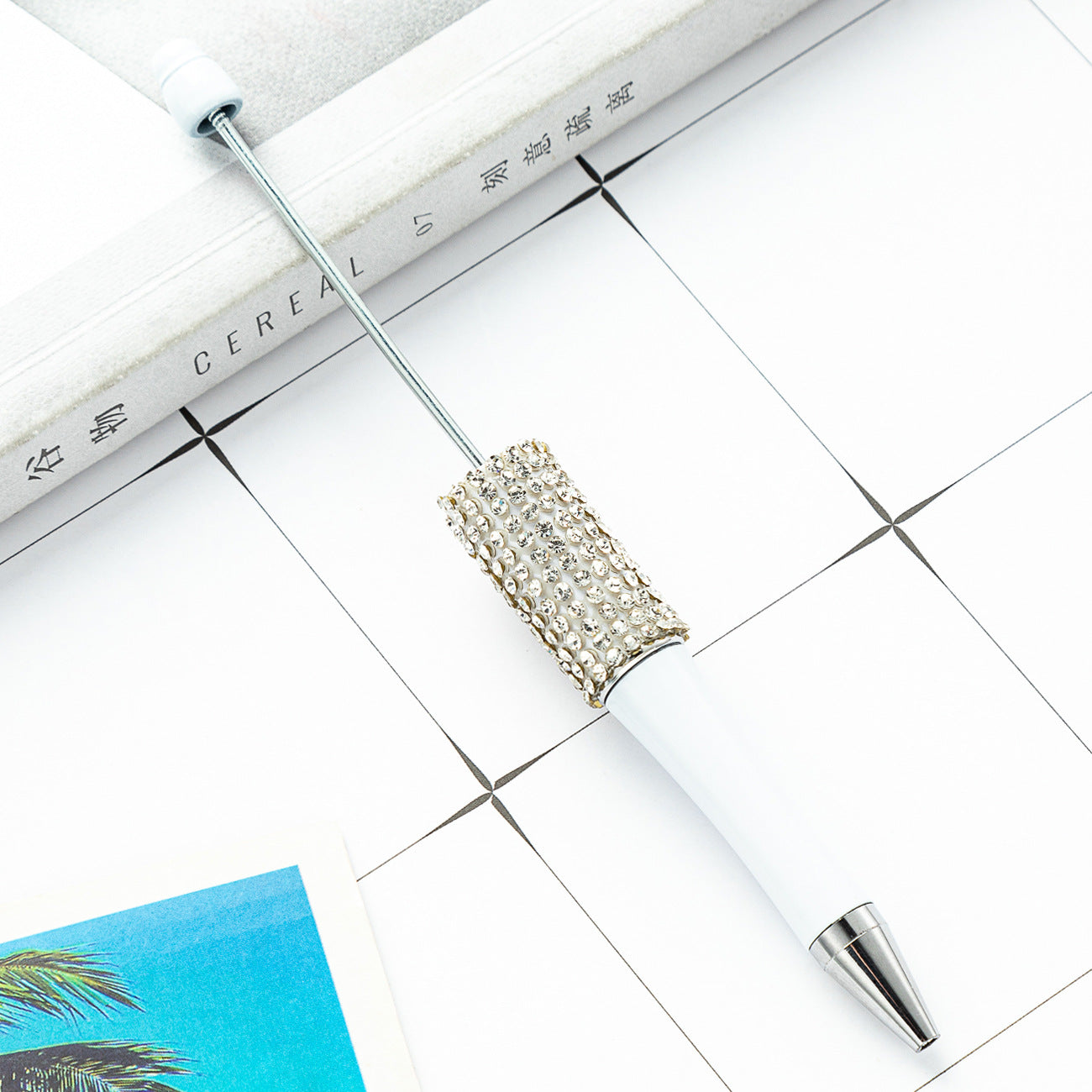 New diamond bead pen spot wholesale creative hand sticker diamond bead pen multi-color bag diamond ballpoint pen