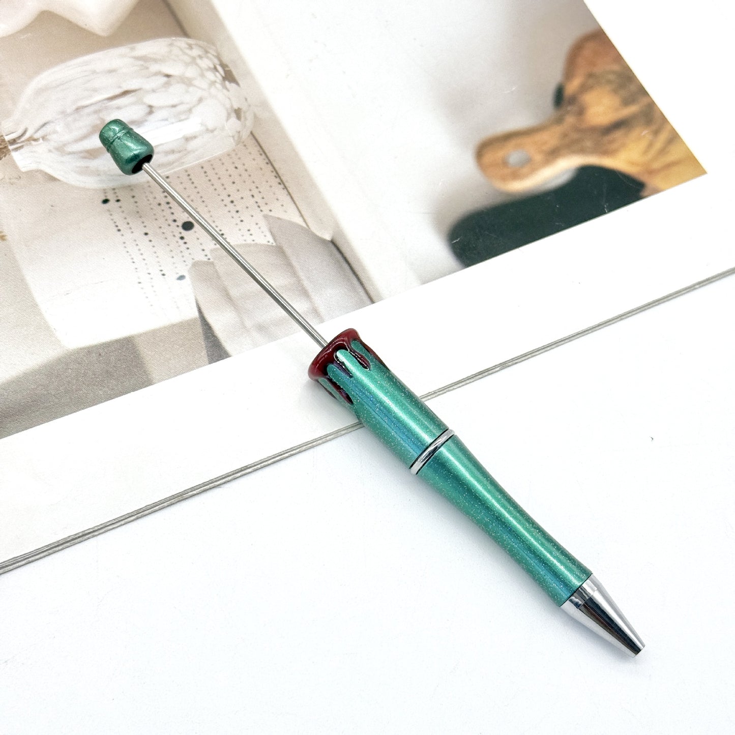 New DIY bloodprint bead pen, creative Halloween Christmas bloodprint hand-painted modeling ballpoint pen spot wholesale