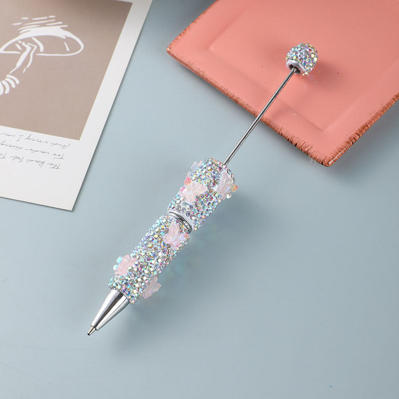 Cross-border Amazon temu hot-selling diamond-encrusted beaded ballpoint pen gift pen personalized creative signature pen