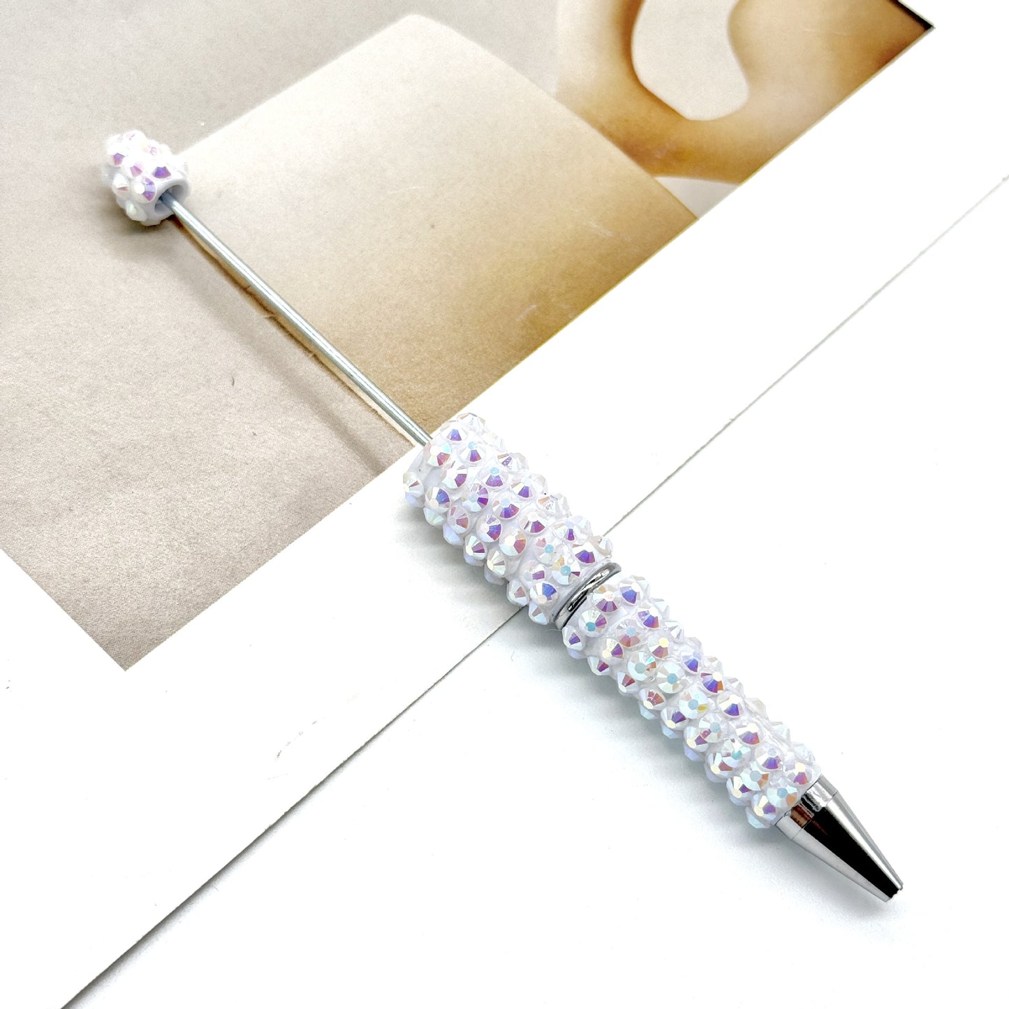 Creative Broken Diamond Full Diamond Bead Pen Handmade DIY Beaded Multi-color Ballpoint Pen ins Diamond Heavy Industry Moe Grain Pen Spot