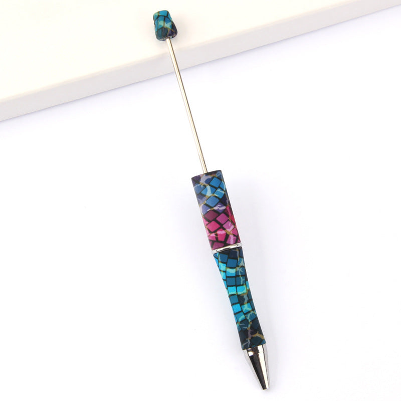DIY bead pen printing pattern creative plastic beading puzzle leopard print floral cow tiger pattern bead pen wholesale