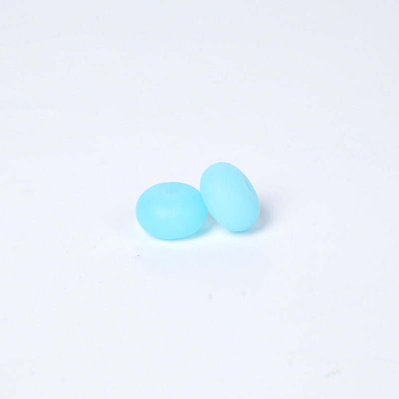 Spot 14mm Small Abacus Beads Food Grade Silicone Beads DIY Men's and Women's Jewelry Necklaces Oval Beads Wholesale #51-93