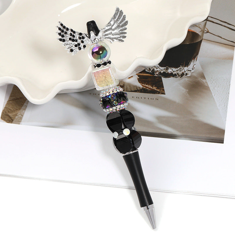 Creative new cartoon rotating bead pen heavy industry glitter high value new ins wind bead pen ballpoint pen