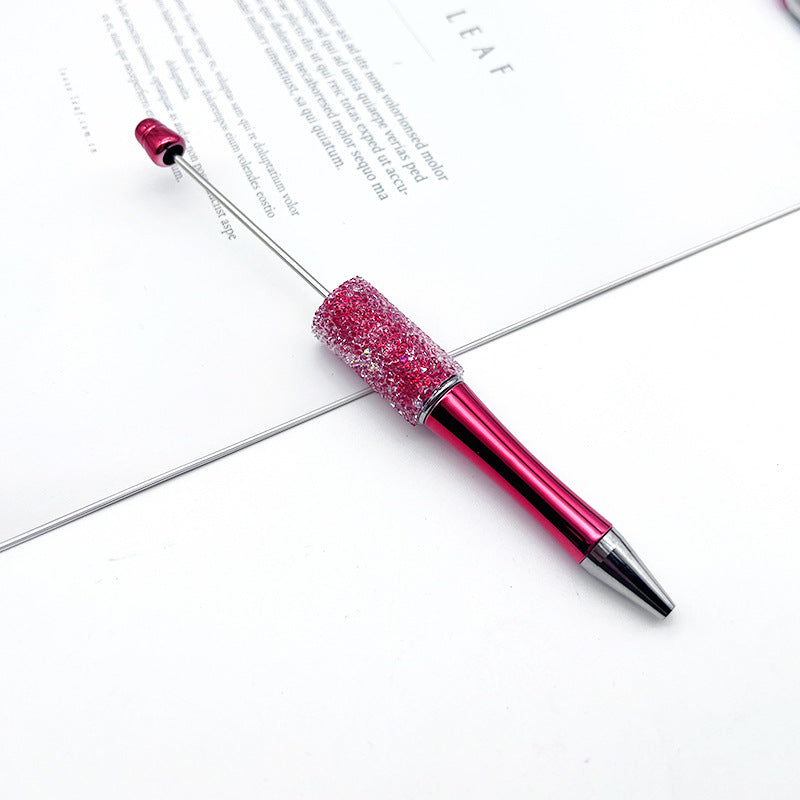 Electroplated sugar drill bead pen, new DIY spinning ballpoint pen, manual patch Gypsy star drill pen manufacturer wholesale