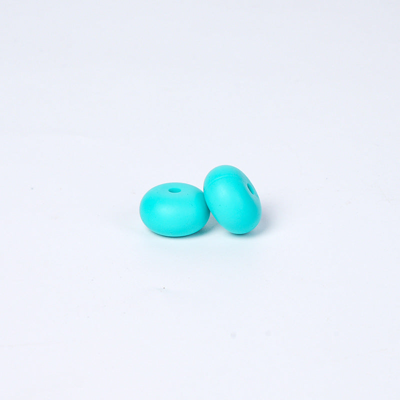 Spot 14mm Small Abacus Beads Food Grade Silicone Beads DIY Men's and Women's Jewelry Necklaces Oval Beads Wholesale