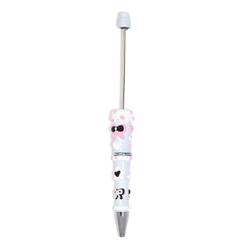 Cream glue hand-painted bead pen Macaron cute grains DIY handmade pen jewelry accessories materials wholesale
