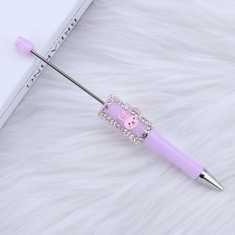 DIY big white rabbit sugar bead pen, cute rabbit dream rabbit dream bead round bead pen manufacturer wholesale