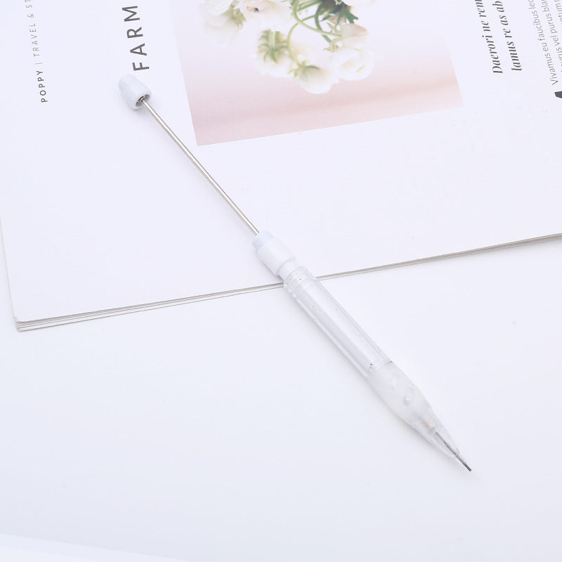 ABS plastic beaded pencil 0.5 free sharpening pencil DIY continuous lead automatic pencil student writing gift wholesale