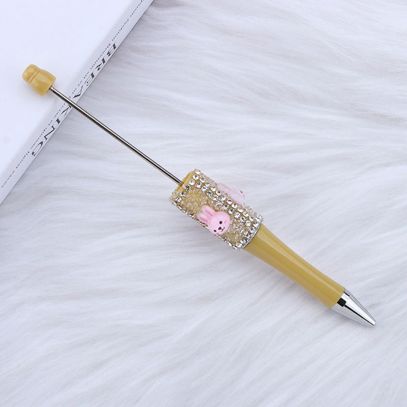 DIY big white rabbit sugar bead pen, cute rabbit dream rabbit dream bead round bead pen manufacturer wholesale