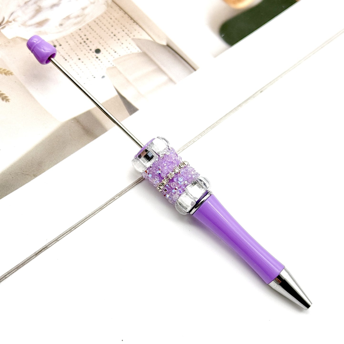 New DIY sugar bead pen, large sugar cube diamond sugar rhinestone heavy industry ballpoint pen premium advertising gift pen