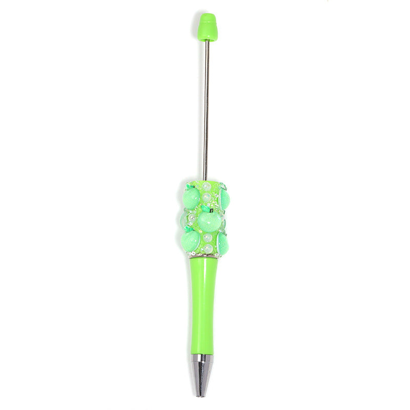 Wholesale Korean ins style high value bead pen handmade DIY creative fruit cute grain heavy industry bead pen