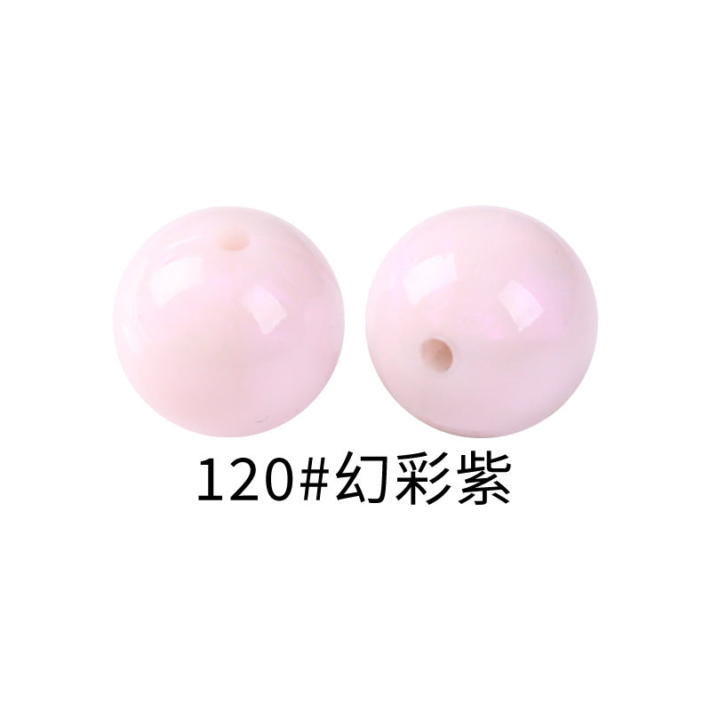 15mm Spot Glossy Silicone Beads Round Loose Beads DIY Jewelry Smooth Oil Injection Silicone Beads Mixed Color Beads