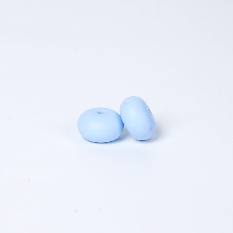 Spot 14mm Small Abacus Beads Food Grade Silicone Beads DIY Men's and Women's Jewelry Necklaces Oval Beads Wholesale