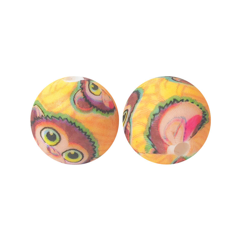 15mm Silicone Beads Water Transfer Beads DIY Jewelry Bead Pen Loose Beads Wholesale #201-250