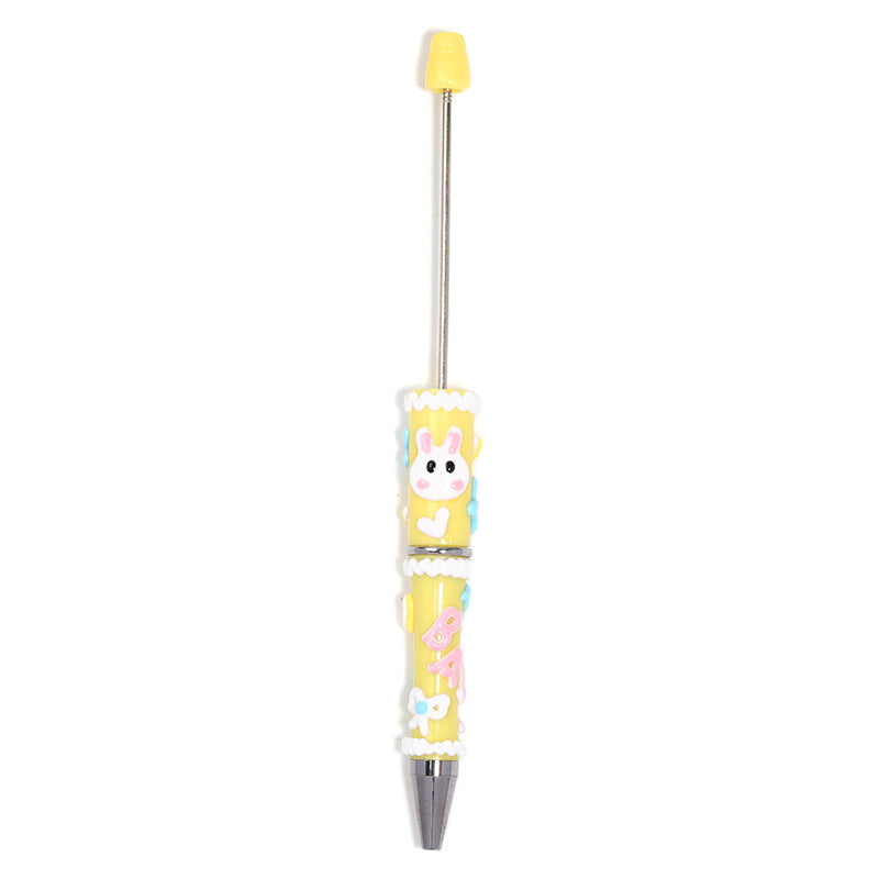 New color cartoon hand-drawn bead pen simple high-end DIY bead pen cartoon cute painted cute pen