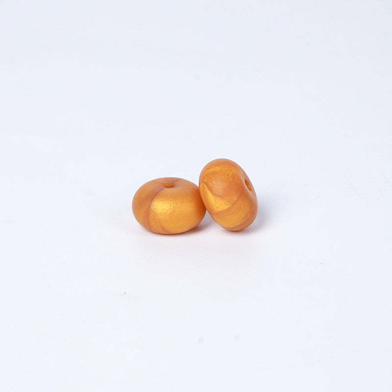 Spot 14mm Small Abacus Beads Food Grade Silicone Beads DIY Men's and Women's Jewelry Necklaces Oval Beads Wholesale