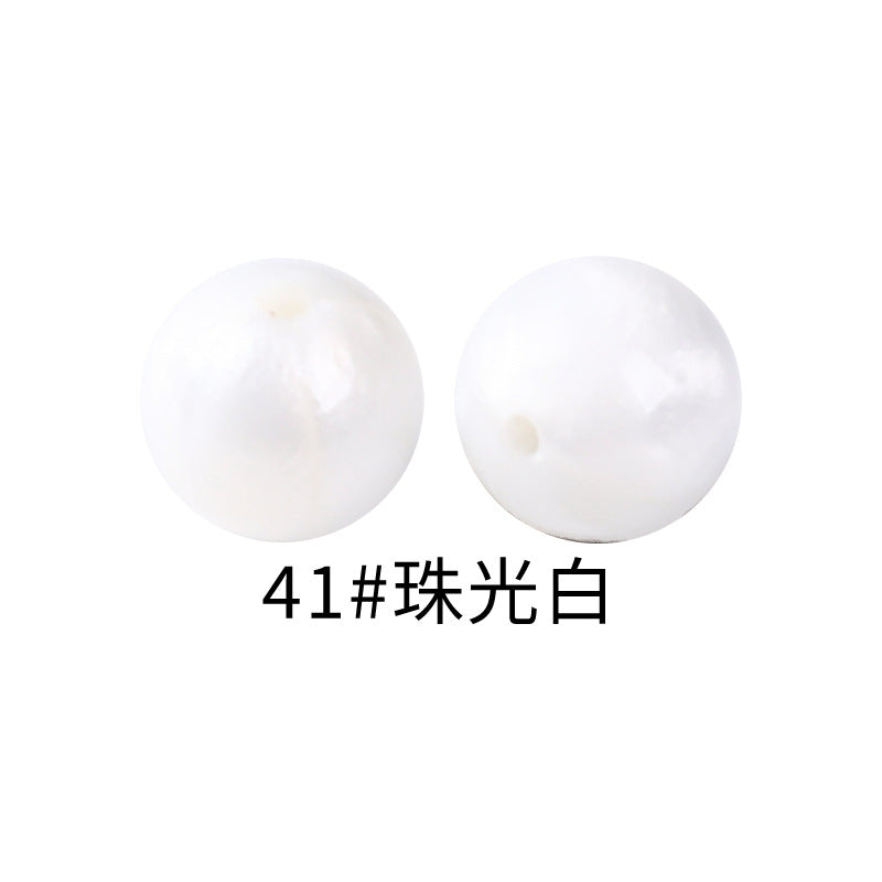 15mm Spot Glossy Silicone Beads Round Loose Beads DIY Jewelry Smooth Oil Injection Silicone Beads Mixed Color Beads