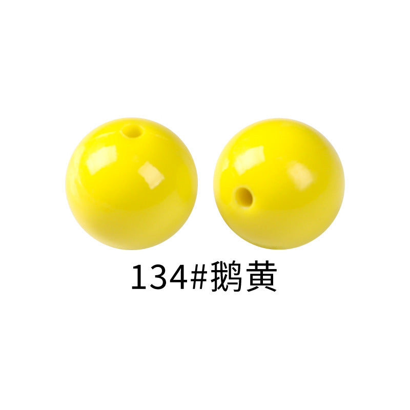 15mm Spot Glossy Silicone Beads Round Loose Beads DIY Jewelry Smooth Oil Injection Silicone Beads Mixed Color Beads #51-68