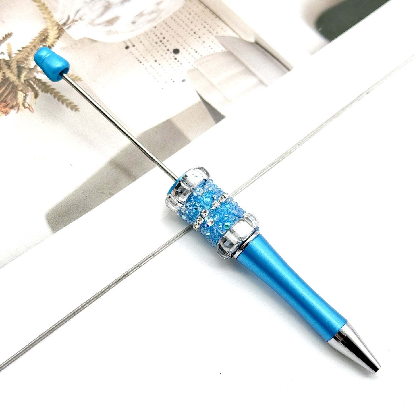 New DIY sugar bead pen, large sugar cube diamond sugar rhinestone heavy industry ballpoint pen premium advertising gift pen