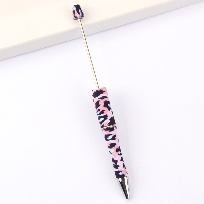 DIY bead pen printing pattern creative plastic beading puzzle leopard print floral cow tiger pattern bead pen wholesale