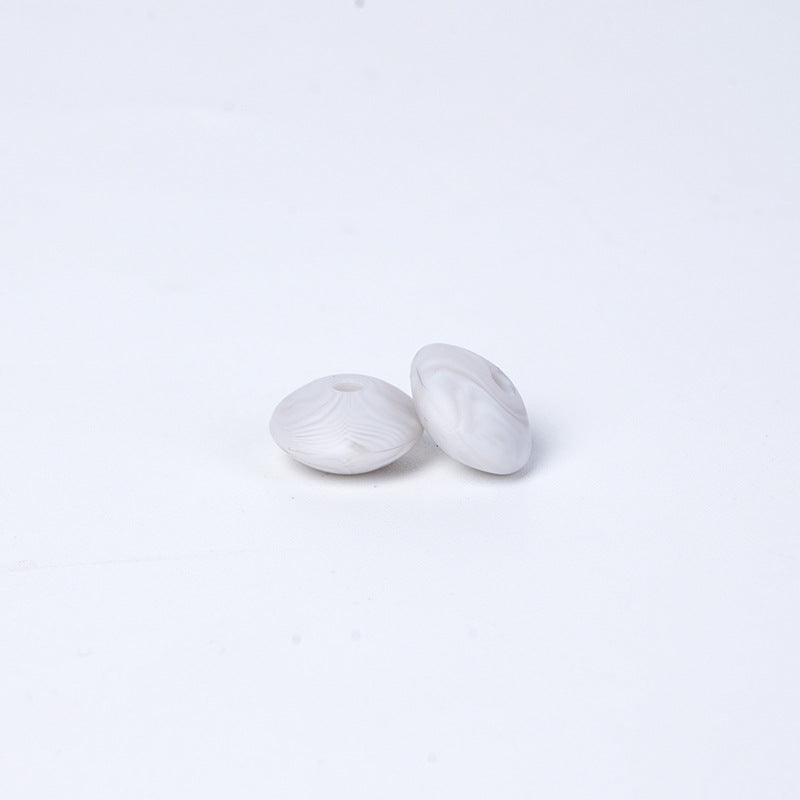 Spot Silicone Beads European and American Jewelry 12mm Small Beads DIY Necklace Beaded Oval Lentil Loose Beads Wholesale #101-137