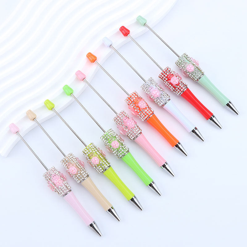 DIY turtle broken diamond bead pen Internet celebrity turtle dream turtle super cute turtle diamond pen bead round bead cute pen
