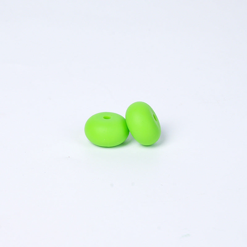 Spot 14mm Small Abacus Beads Food Grade Silicone Beads DIY Men's and Women's Jewelry Necklaces Oval Beads Wholesale #51-93