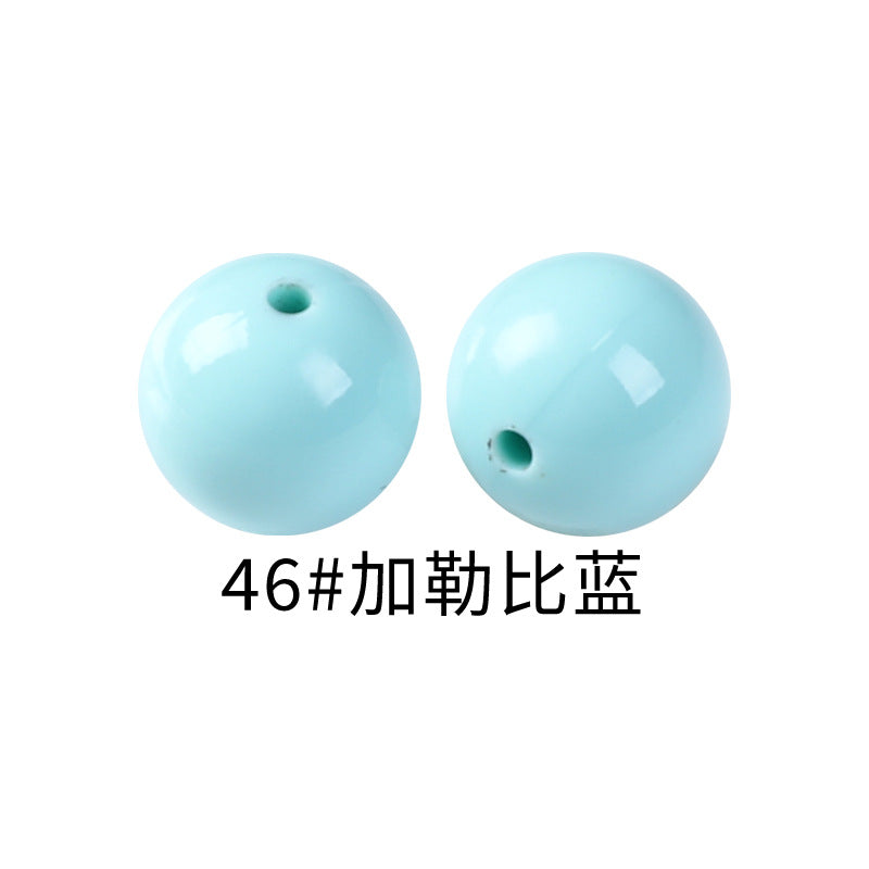 15mm Spot Glossy Silicone Beads Round Loose Beads DIY Jewelry Smooth Oil Injection Silicone Beads Mixed Color Beads
