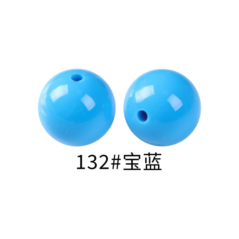 15mm Spot Glossy Silicone Beads Round Loose Beads DIY Jewelry Smooth Oil Injection Silicone Beads Mixed Color Beads #51-68