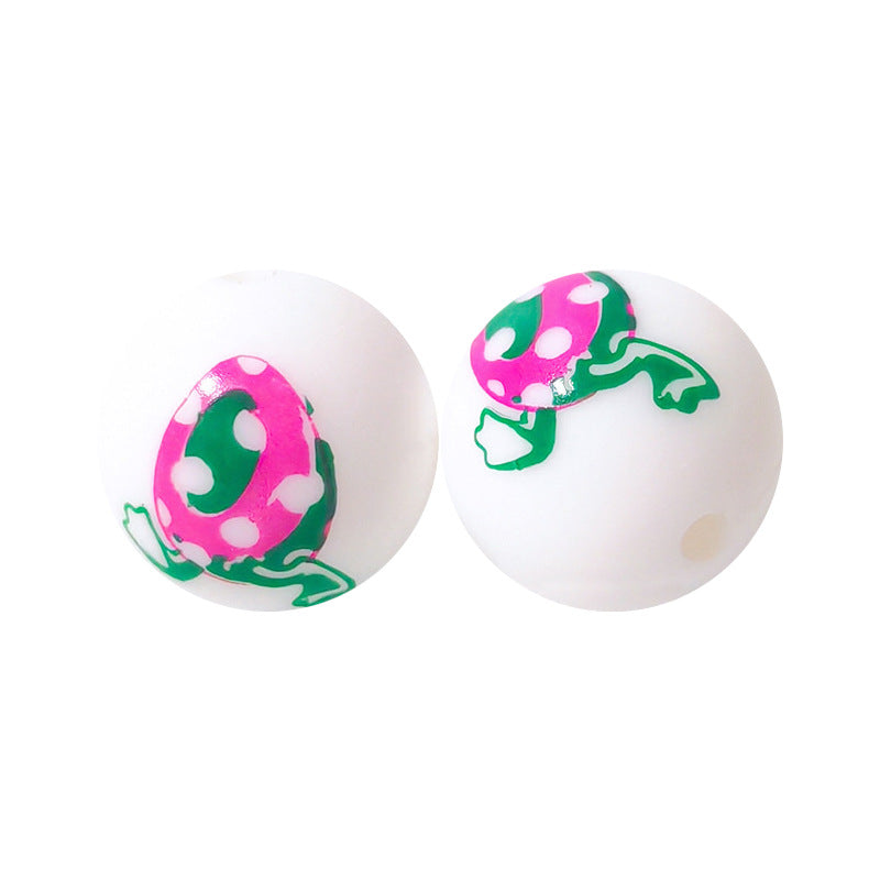 15mm Silicone Beads Water Transfer Beads DIY Jewelry Bead Pen Loose Beads Wholesale #101-150