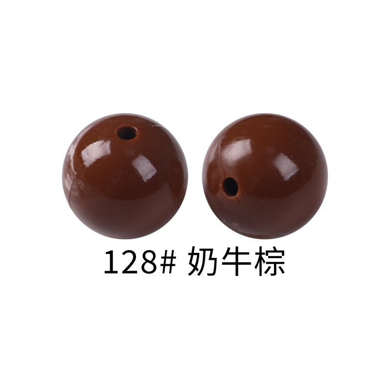 15mm Spot Glossy Silicone Beads Round Loose Beads DIY Jewelry Smooth Oil Injection Silicone Beads Mixed Color Beads