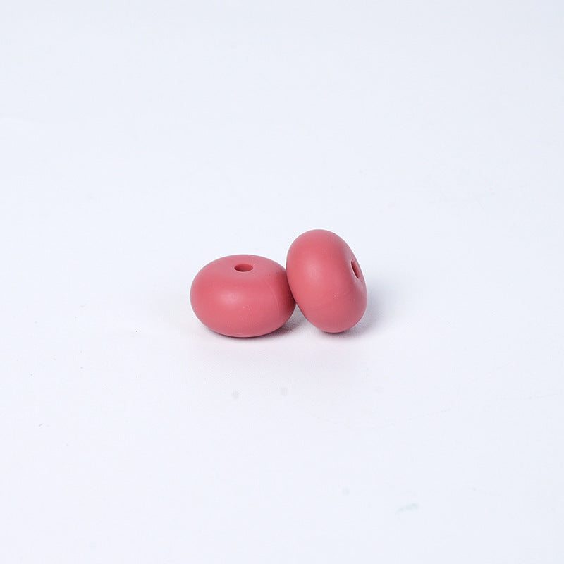 Spot 14mm Small Abacus Beads Food Grade Silicone Beads DIY Men's and Women's Jewelry Necklaces Oval Beads Wholesale #51-93