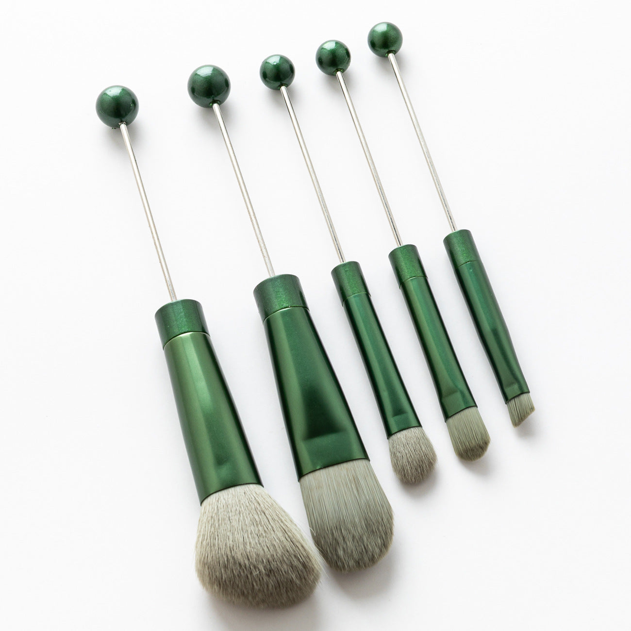 DIY metal handle string beads makeup brush set, concealer brush, eyeshadow brush, eyebrow brush, makeup, makeup tools wholesale