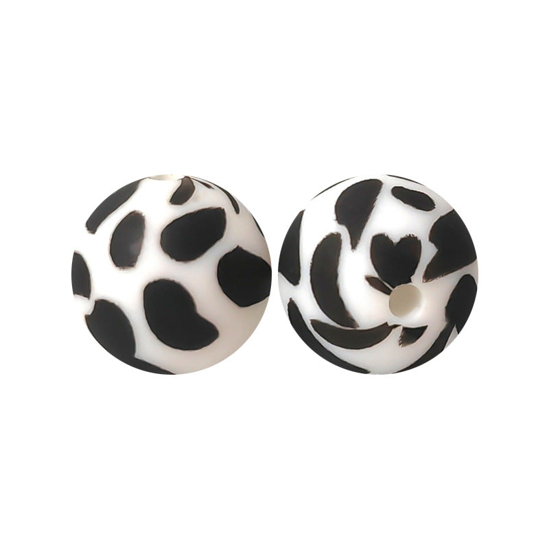 15mm silicone beads water transfer beads DIY jewelry bead pen loose beads wholesale