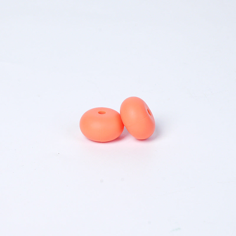 Spot 14mm Small Abacus Beads Food Grade Silicone Beads DIY Men's and Women's Jewelry Necklaces Oval Beads Wholesale #51-93