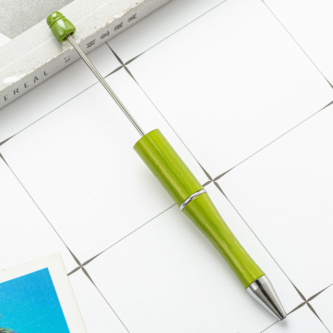Bead pen, spot wholesale creative DIY plastic bead pen ballpoint pen printable plastic bead pen