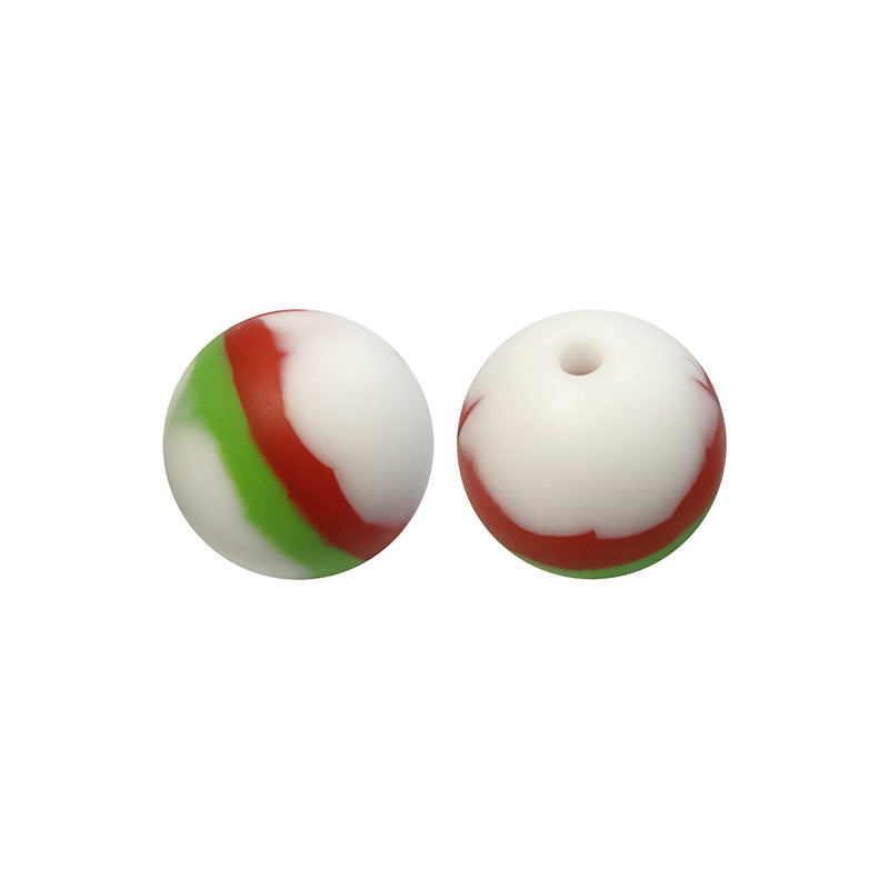 15mm Sweet Candy Color Silicone Beads Handmade Beaded Necklace Bracelet Accessories Food Grade Mixed Color Silicone Loose Beads Wholesale
