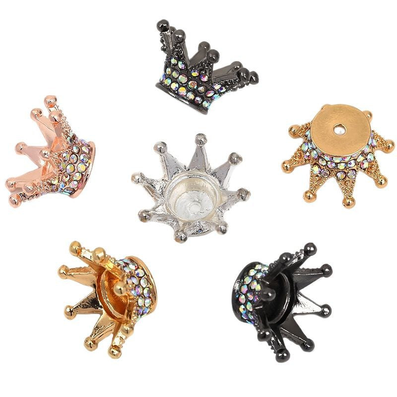 Three-dimensional Rhinestone Crown Beaded Mobile Phone Case DIY Sticker Diamond Jewelry Accessories Crown Small Pendant