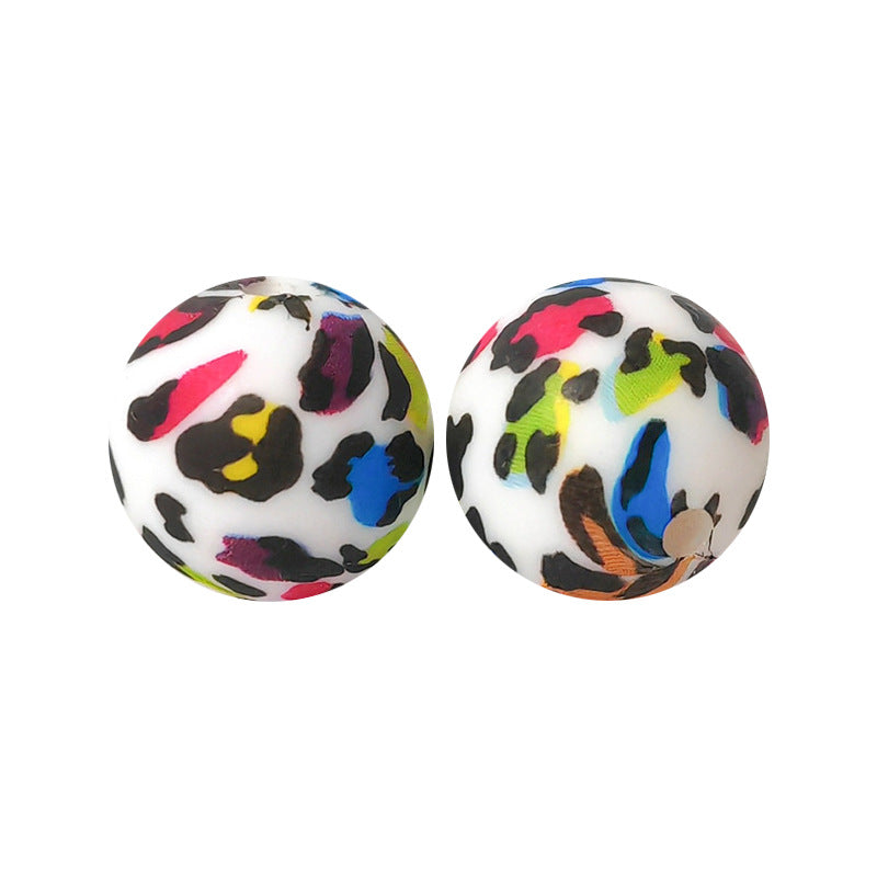 15mm Silicone Beads Water Transfer Beads DIY Jewelry Bead Pen Loose Beads Wholesale #251-285