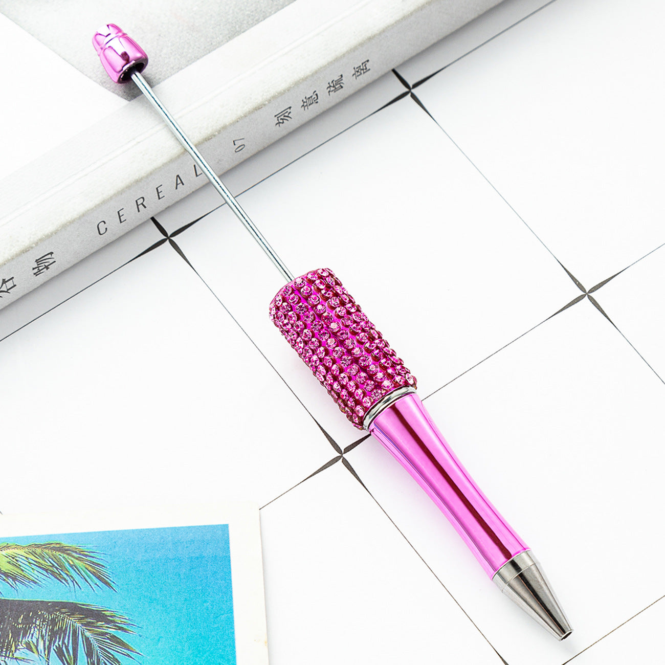 New diamond bead pen spot wholesale creative hand sticker diamond bead pen multi-color bag diamond ballpoint pen